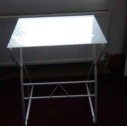 Photo of free Metal White Frosted Side/Table (S8 Lowedges) #1