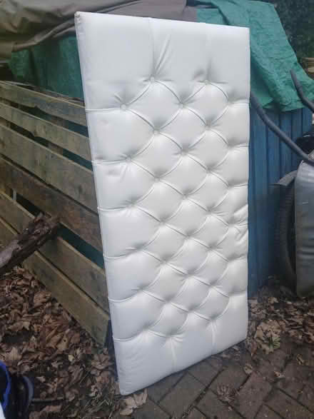 Photo of free Single fake leather headboard (M30 eccles) #1