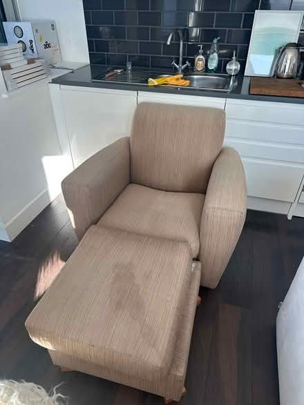 Photo of free Armchair & footstool set (SW19) #2