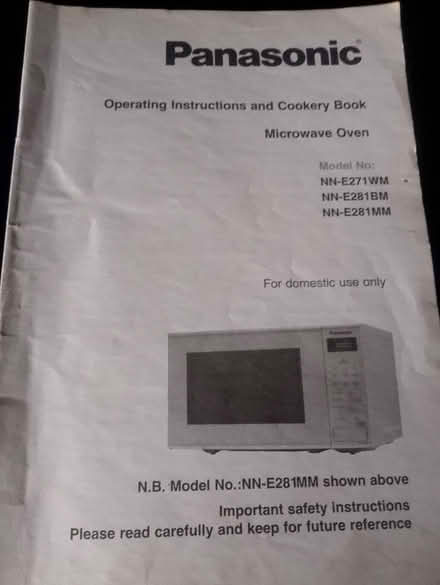 Photo of free Panasonic Microwave (Culgaith CA10) #3