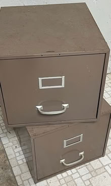 Photo of free One-drawer metal filing cabinet (2) (Groton 4 corners) #1