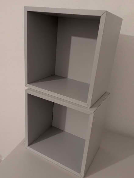 Photo of free Two Ikea EKET cube shelves, light grey (Bingfield Park N1) #1