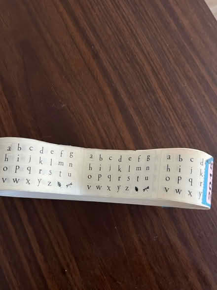 Photo of free Alphabet roll sticker (Millmount) #1