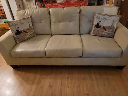 Photo of free Faux Leather Couch (Almonte, ontario) #1
