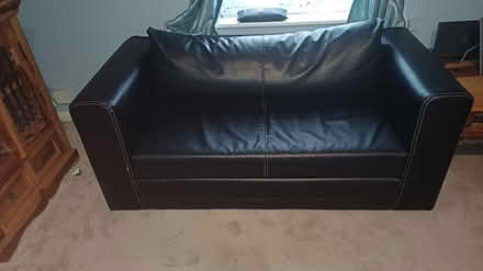 Photo of free Faux leather sofa bed (Plaistow e13 0pb) #1