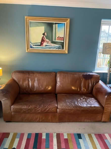 Photo of free Leather sofa (GU9) #1