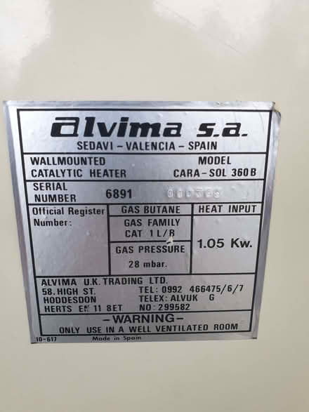 Photo of free Catalytic gas fire for caravan or small space (Llandrindod LD1) #2