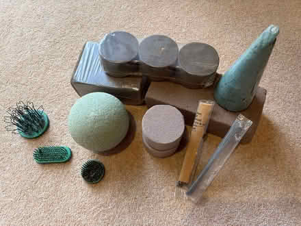 Photo of free Oasis various blocks, wires and metal flower spike holders (Pangbourne RG8) #1