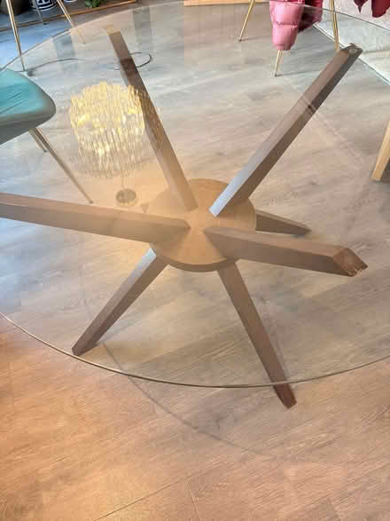 Photo of free Glass dining table (M25 - Prestwich) #2