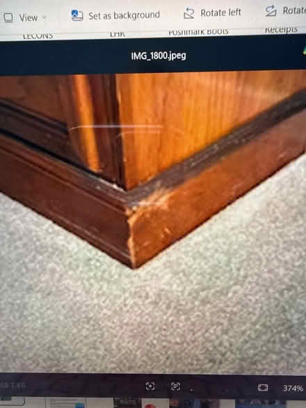 Photo of free Dresser, matching mirror and stools (Herndon va) #4