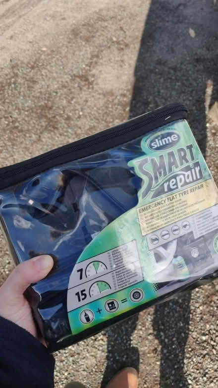 Photo of free Tyre pump and repair kit (Liphook GU30) #1