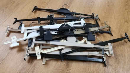 Photo of free Plastic, sprung skirt hangers (Burgess Hill RH15) #1