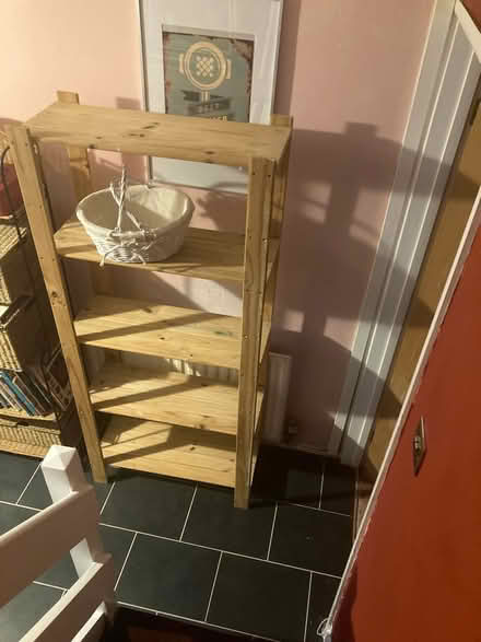 Photo of free Tall wood shelves -pair (CF23 pentwyn) #3