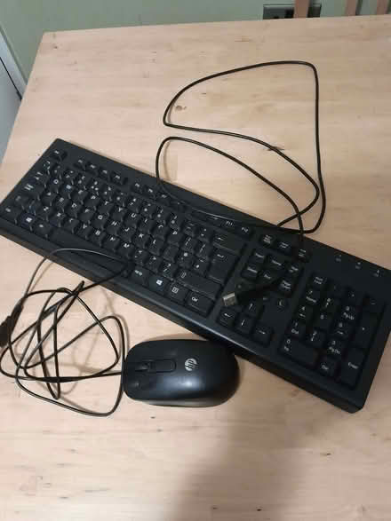 Photo of free Black wired computer keyboard and mouse (Baswich ST17) #1