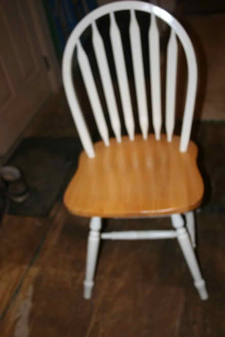 Photo of free white wooden chair (Big Timber & Randall Rd, Elgin) #1