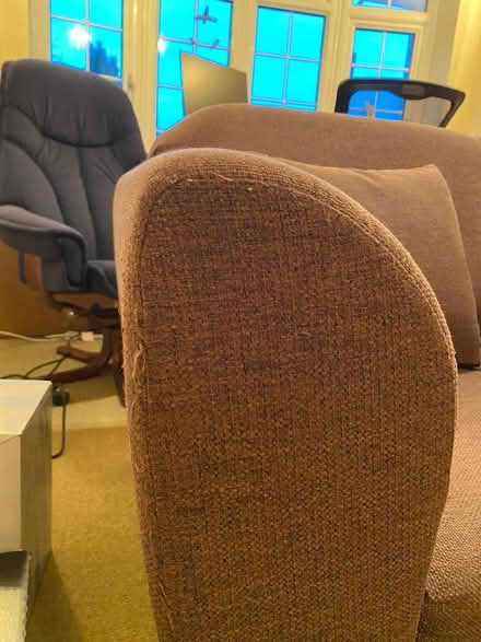 Photo of free Brown 2 seater sofa bed (Ashtead) #3