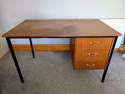 Photo of free Sturdy 3-drawer office desk (Woodhouses M33) #1