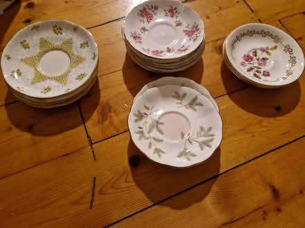 Photo of free China saucers (15) (Juniper Green, EH14) #1