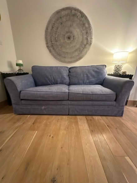 Photo of free blue linen style sofa (Top Amersham HP6) #1