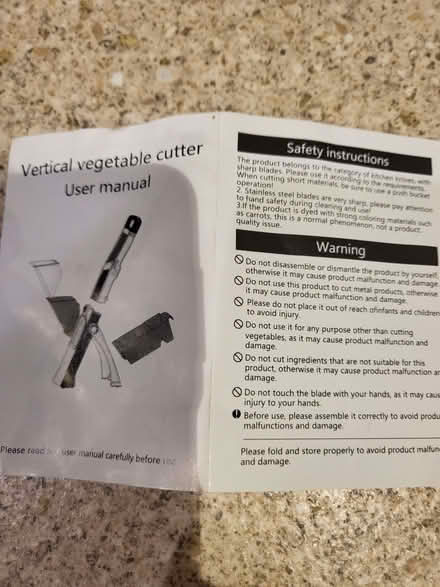 Photo of free Vertical vegetable cutter (Holywell WD18) #1