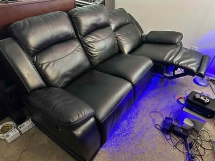 Photo of free Recliner Couch - Black (North East Elkton) #3