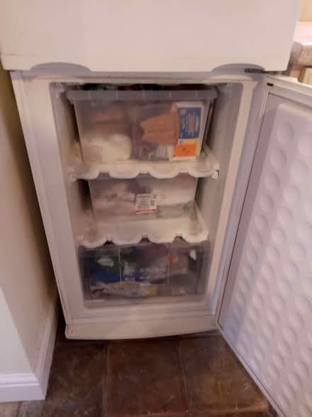 Photo of free freestanding upright white Bosch fridge freezer (Hulver Street NR34) #1