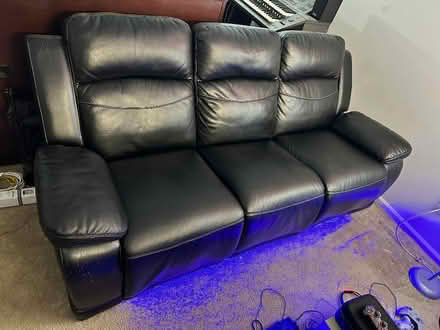 Photo of free Recliner Couch - Black (North East Elkton) #2