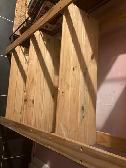 Photo of free Tall wood shelves -pair (CF23 pentwyn) #1