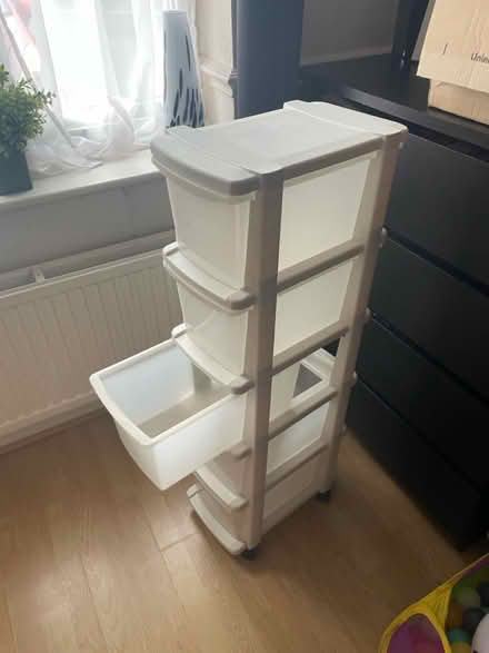 Photo of free Plastic shelf storage (BS34) #1