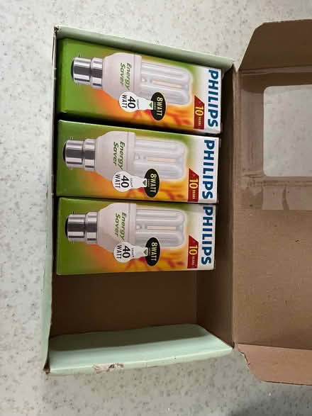 Photo of free 3 x Philips Energy Saver Light Bulbs + 4x incandescent bulbs (Upton CH49) #1