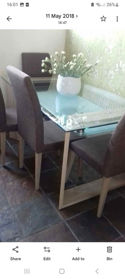 Photo of free Large 4 seater dinning room table (Fartown) #1