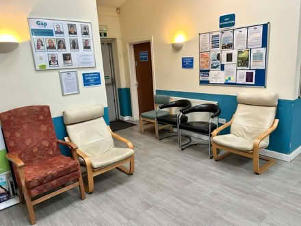 Photo of Comfortable waiting room-style chairs with arms (Emscote Mill CV34) #1