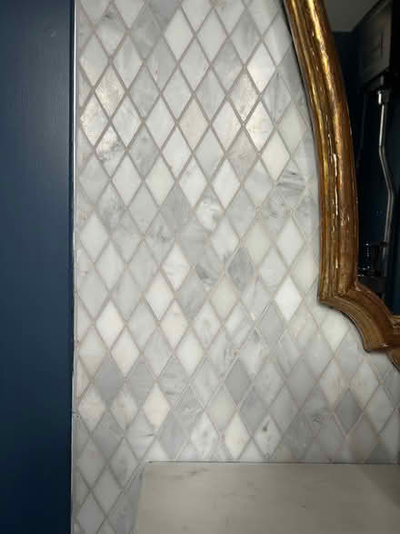 Photo of free Designer marble herringbone tiles (Tooting Bec/Balham SW17) #1