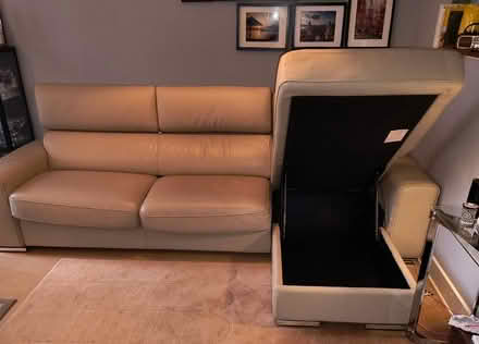 Photo of free L-shape (left) Leather Sofabed (SW9) #3