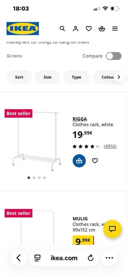 Photo of free Clothes hanging rail (Kilmainham) #2