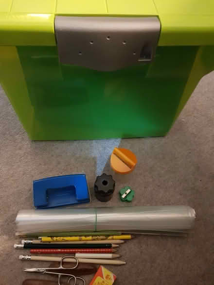 Photo of free File box & pencils/ sharpeners etc (Kendal LA9) #1