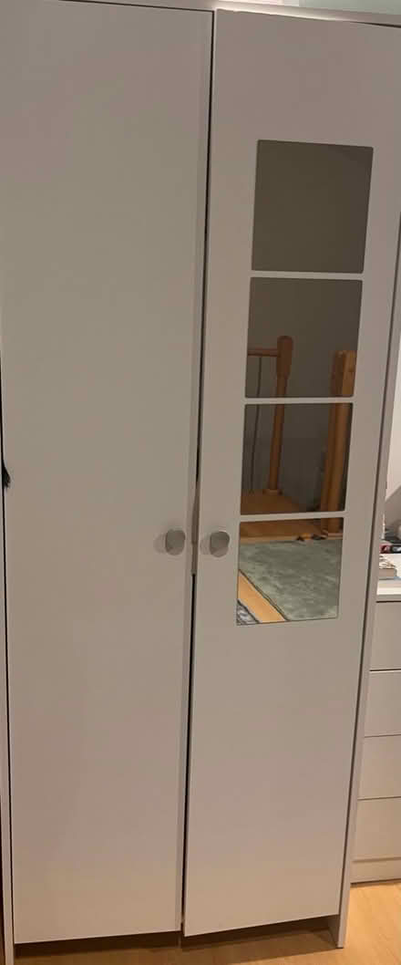 Photo of free White double door wardrobe mirror (TW1) #1