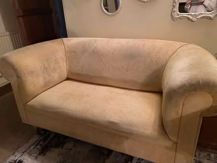 Photo of free Gold two seater sofa (Upper harlestone NN7) #1