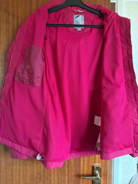 Photo of free Dark pink hard shell coat (Dacre CA11) #2