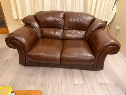 Photo of free One two seater leather sofa also a three seater leather sofa (Haygate TF1) #3