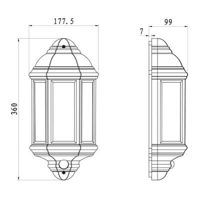 Photo of free Outdoor half-lantern lights with dusk to dawn sensor (Plaxtol TN11) #2