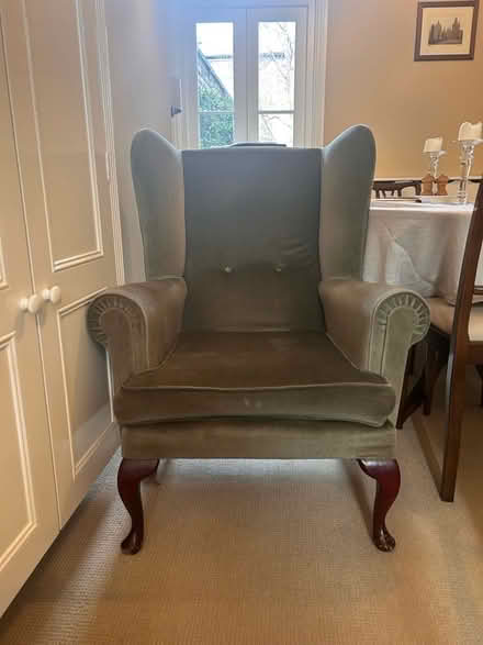 Photo of free Green winged arm chair (Earlsfield SW18) #1