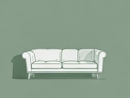 Photo of 2 seater cream leatherette settee/s ofa (Stainton CA11) #1