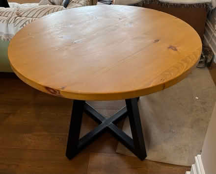 Photo of free Round Wood Dining Table (N17 6TG) #1
