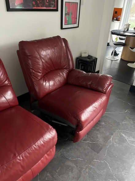 Photo of free Red leather modular sofa (CF72 Llanharan) #4