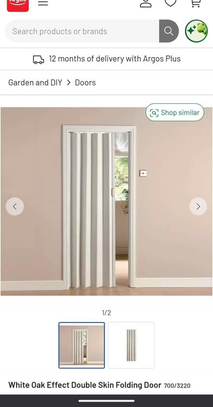 Photo of free Folding white door unassembled (Wickford) #1