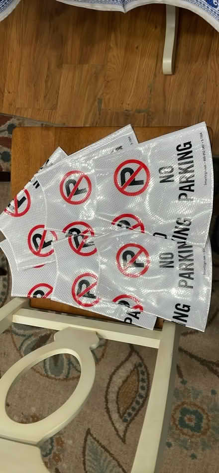 Photo of free No Parking reflect. sleeve collars (Brentwood) #1