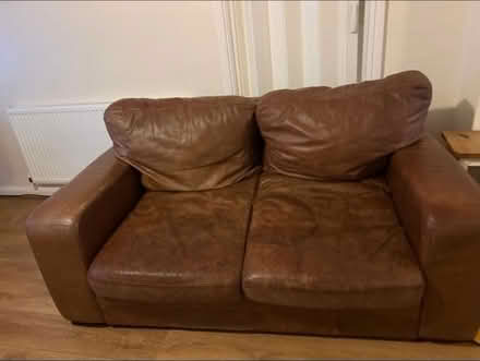 Photo of free 2x two seater leather sofas (Bedfont TW14) #1