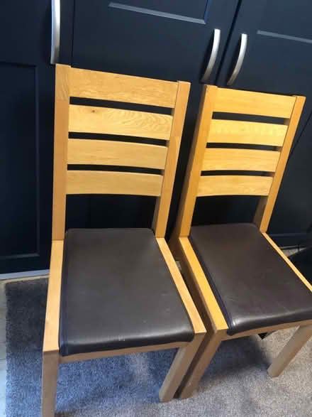 Photo of free Two ladder-back oak dining chairs from Next (Kimpton SG4) #2