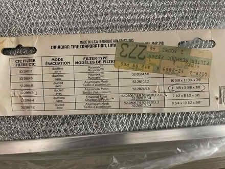 Photo of free Range hood filters (Kennedy/16th in Markham) #2